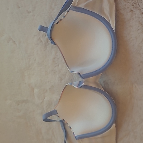 Victorias Secret Underwire Bra 32DD Blue Pink White Stripes - Picture 6 of 10